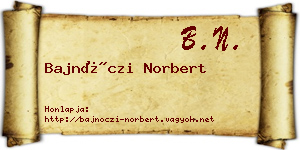 Bajnóczi Norbert névjegykártya