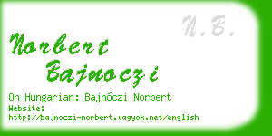 norbert bajnoczi business card